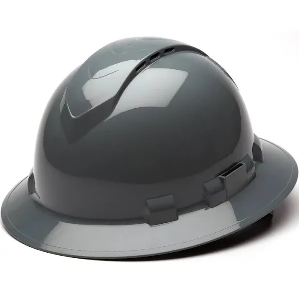 Pyramex Ridgeline Full Brim Vented 4-Point Hard Hat - HP541V - Slate