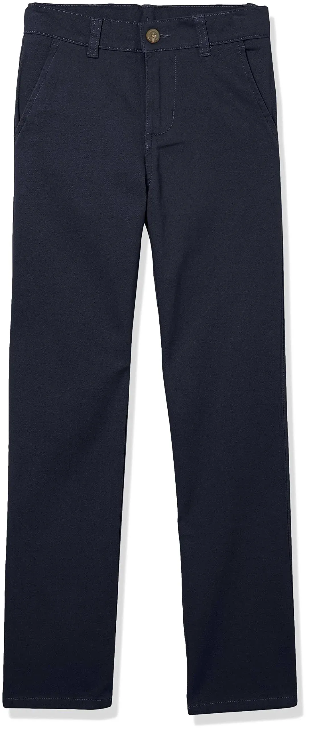 Izod Navy Boy's Flat Front Comfort Waistband Pants, US 20 Husky