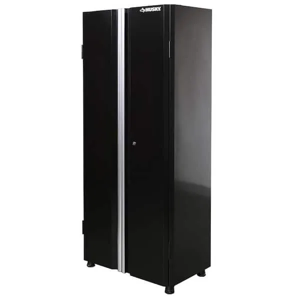 Ready-to-Assemble 24-Gauge Steel Freestanding Garage Cabinet in Black (30.5 in. W x 72 in. H x 18.3 in. D)