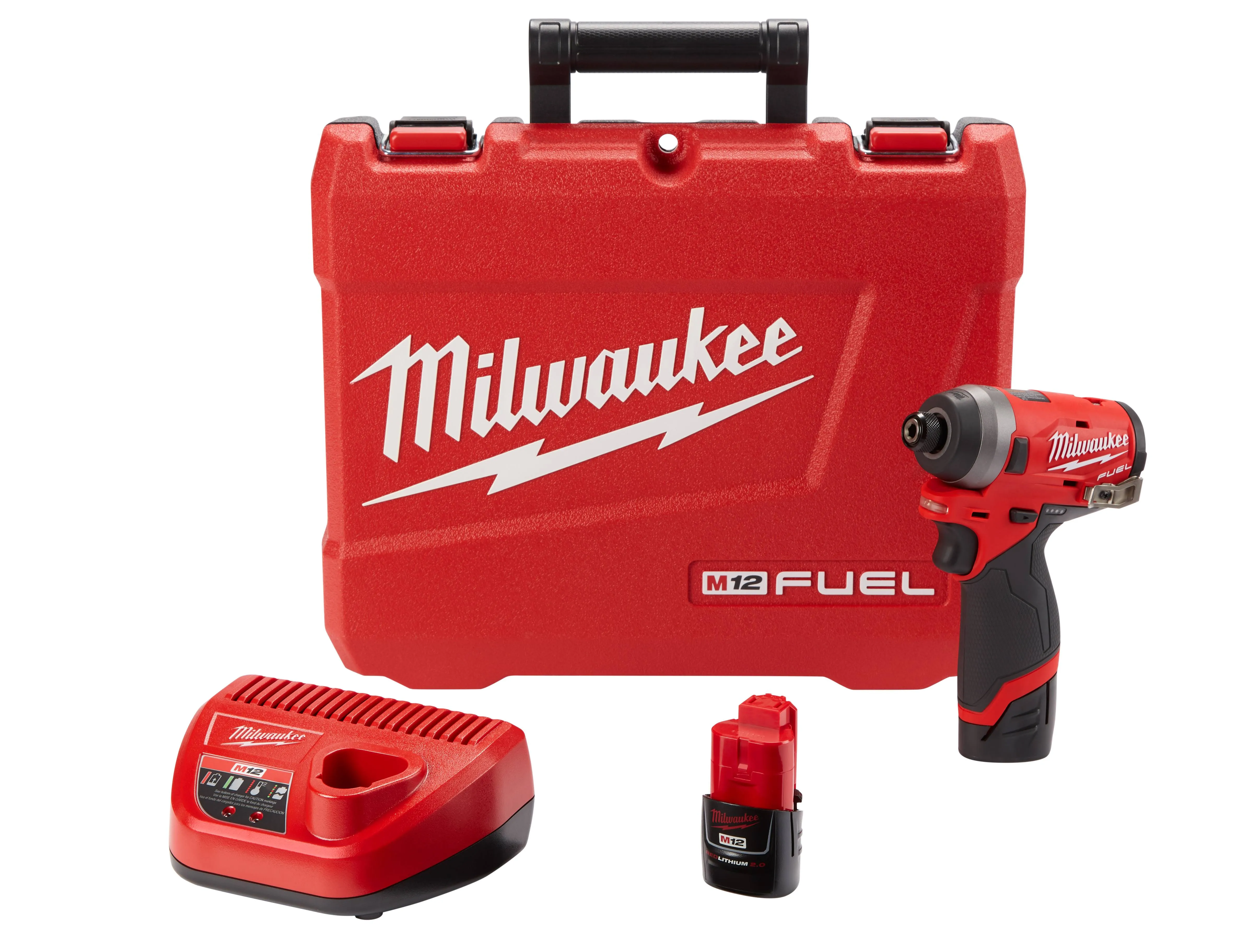 Milwaukee M12 Fuel Cordless 3/8" Ratchet and 1/4" Impact Driver Kit (3453-22HSR)