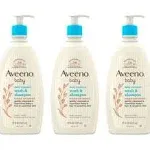 Aveeno Baby Gentle Wash &amp; Shampoo, Natural Oat Extract, 3 x 18 fl. oz