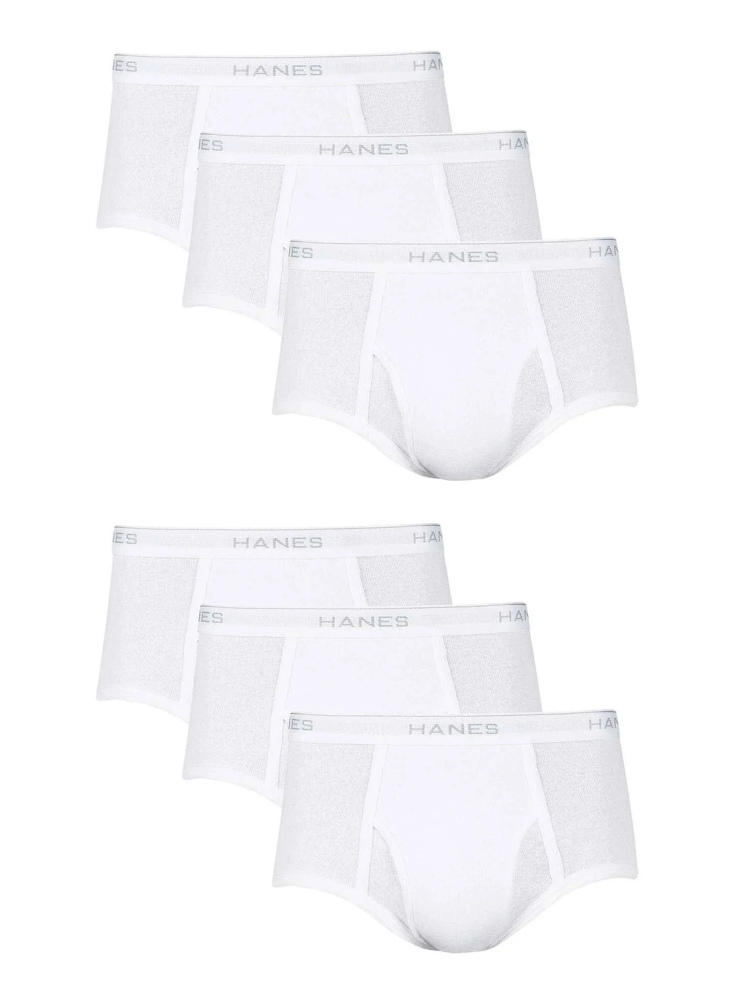 Hanes Men's Tagless Briefs 6-Pack - White Large