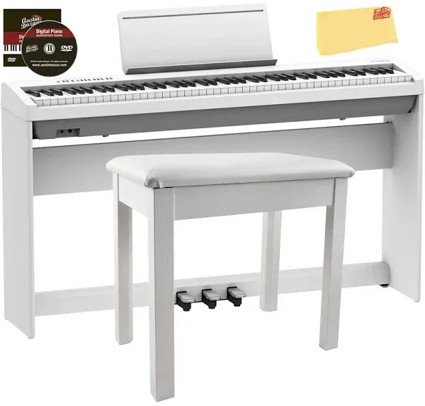 Roland FP-30X 88-Key Digital Piano - White w/ KSC-70 Stand