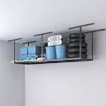 FLEXIMOUNTS Overhead Garage Storage Rack,Adjustable Garage Storage Organization Systerm,Heavy Duty Metal Garage Ceiling Storage Racks