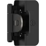 Bpr8704fb Cabinet Hinge 1/2 In 13 Mm Overlay Double Demountable Matte Black Ki