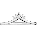 PANDORA Wishbone-Ring Tiara, Sterlingsilber, mit klarem Cubic Zirkonia