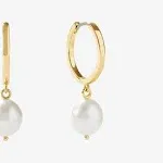 Ana Luisa Jewelry Frida Pearl Hoop Earrings