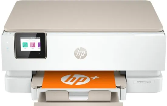 HP ENVY Inspire 7255e Wireless Color Inkjet Printer, Print, scan, copy, Easy setup, Mobile printing, Best for home, Instant Ink with HP+, White