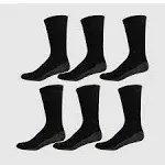 Dickies Men's Dri-tech Moisture Control Crew Socks Multipack, Black (6 Pairs), Shoe Size: 6-12