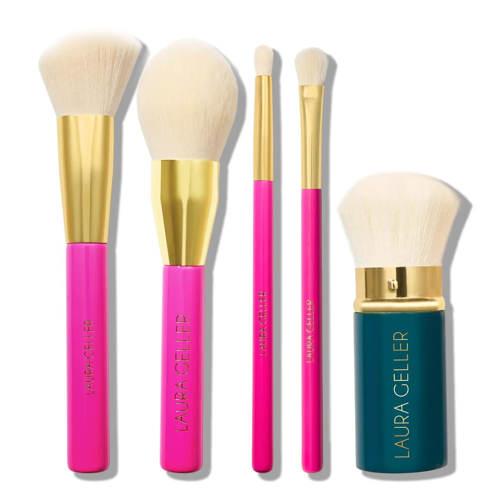 LAURA GELLER 5PC Full Face Professional Vegan Makeup Brush Gift Set | Apply F...