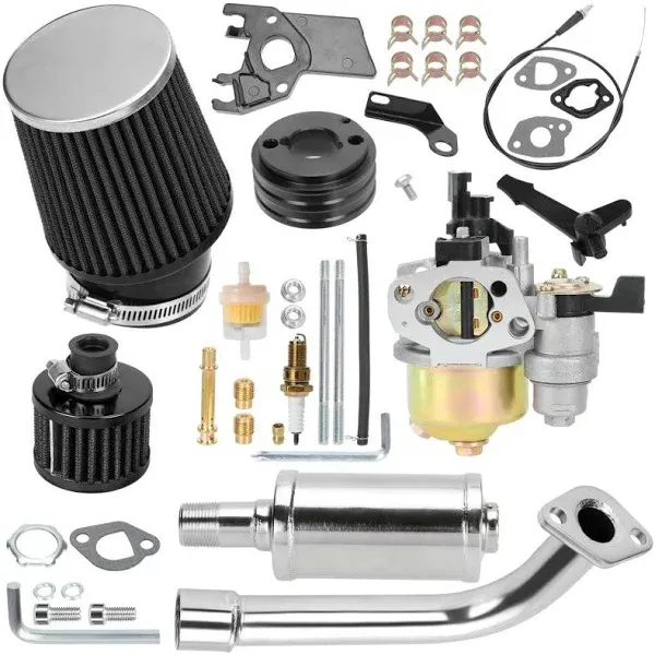 YOXUFA 212cc Racing Carburetor Stage 2 Kit for Predator 212cc 224cc 196cc 200cc GX200 6.5hp Engine Coleman CT200U BT200X KT196 Baja Hammerhead MB200 Mini Bike Go Kart Performance Parts