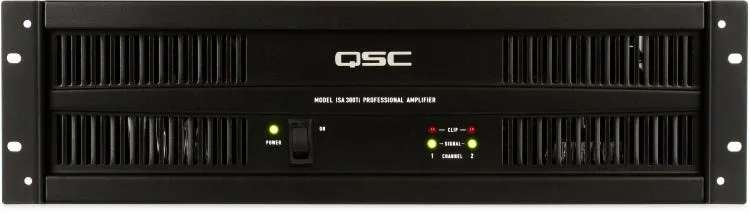 QSC ISA300Ti Power Amplifier 2 Channel Rack Mount Stereo 300 Watts per CH 70 Volt ISA Series