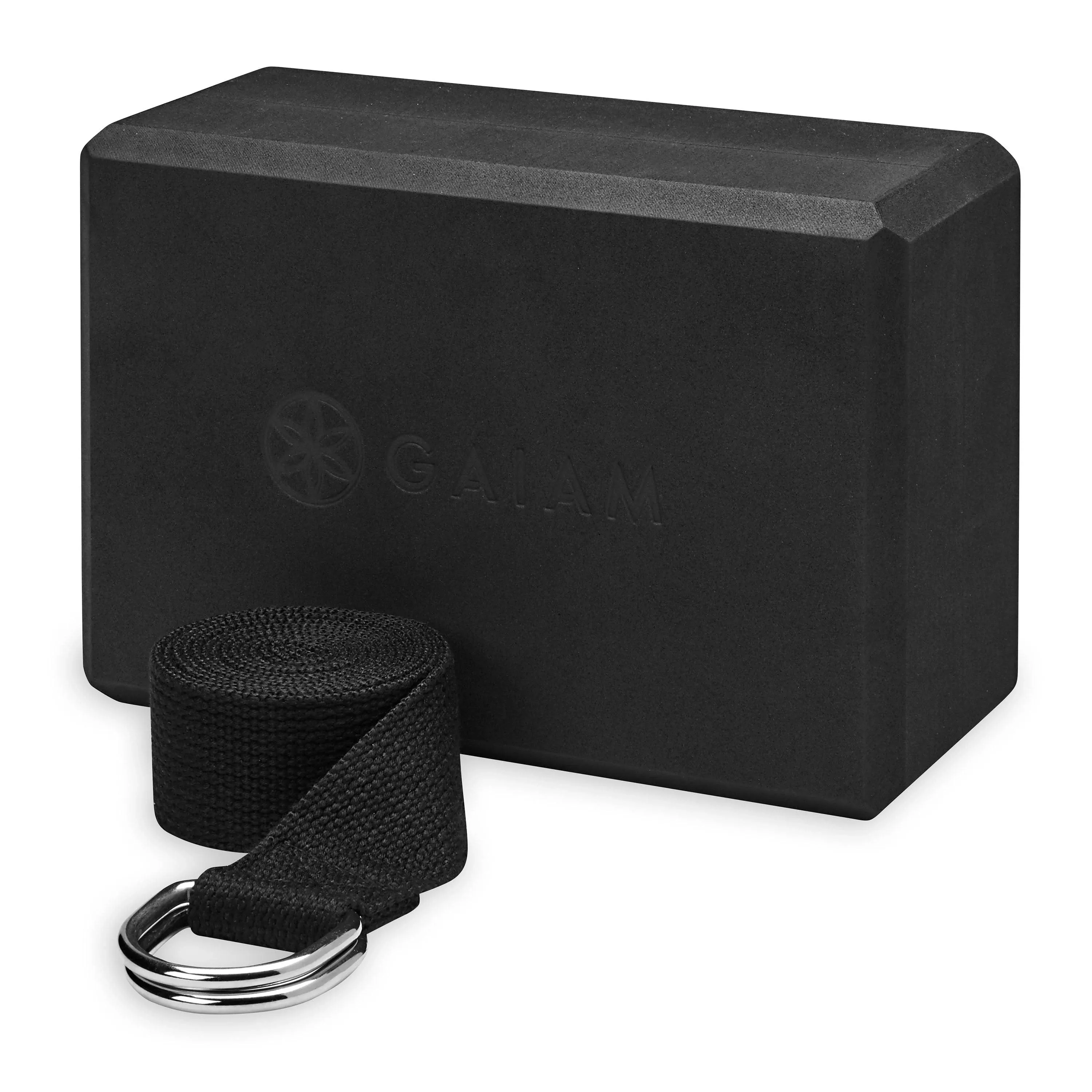 Gaiam Yoga Block & Strap Combo