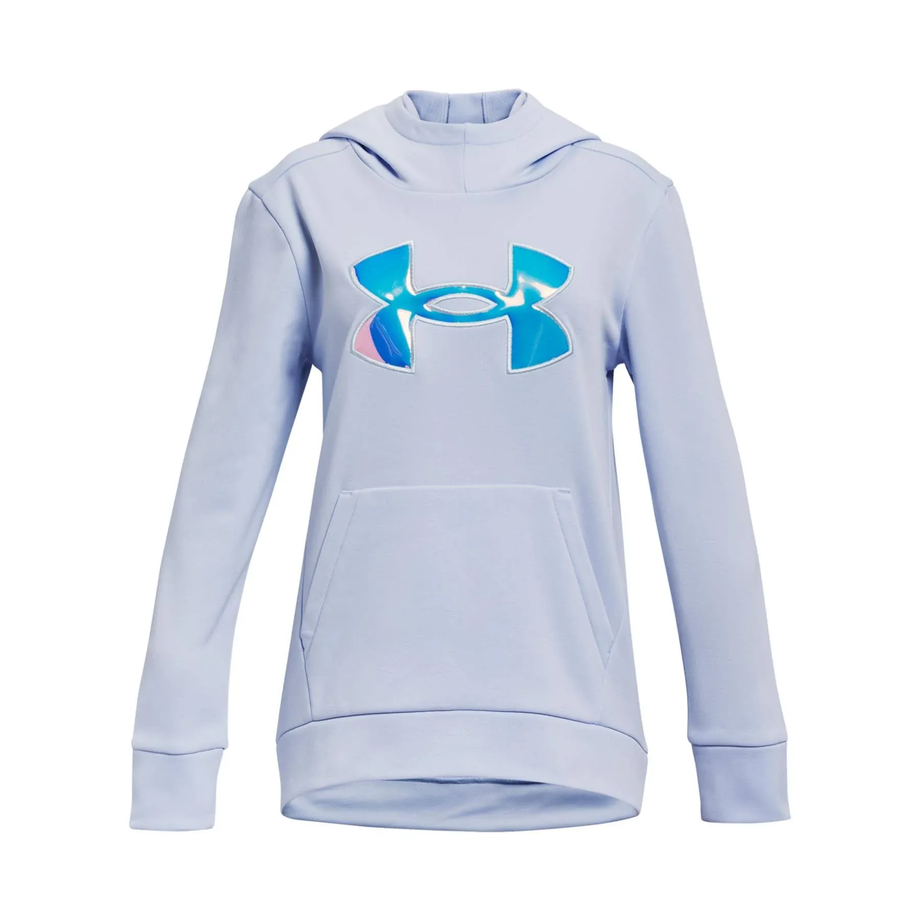 Under Armour Girls Armour Fleece Iridescent Big Logo Hoodie