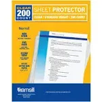 200 Pack Sheet Protectors, 8.5x11 Inch Page Protectors for 3 Ring Binder, Sta...