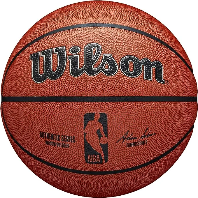 Wilson NBA Authentic Indoor/Outdoor Basketball, Brown, 28.5 in.