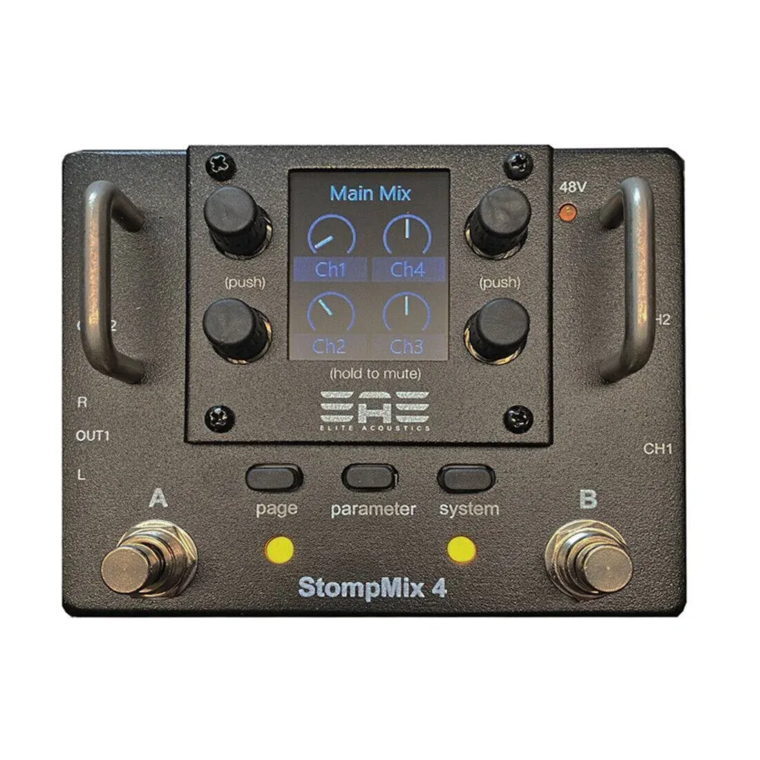 Elite Acoustics StompMix 4 Four Channels Digital Mixer Pedal