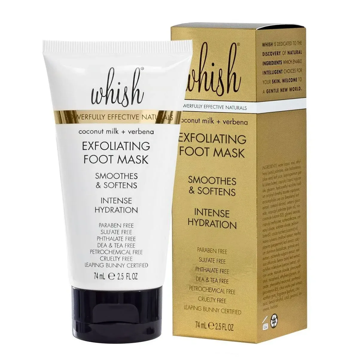 Whish Coconut Milk + Verbena Exfoliating Foot Mask