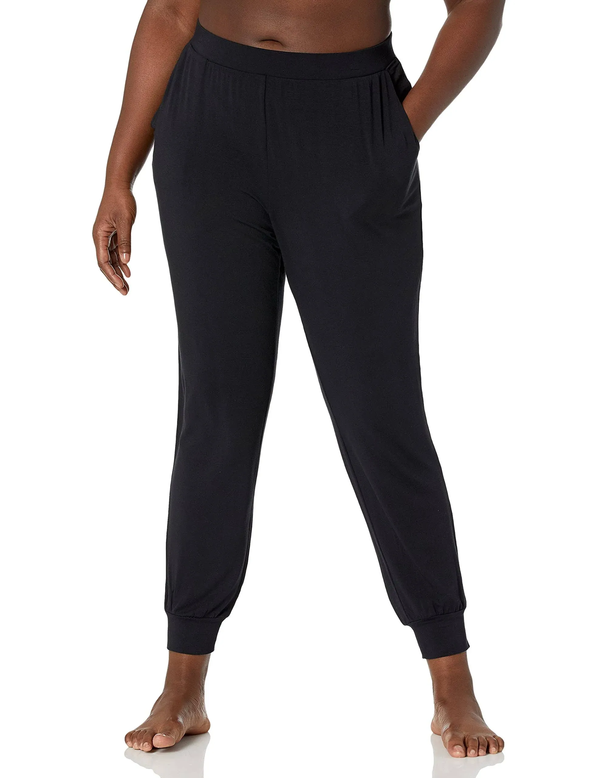 Amazon Essentials Women's Lightweight Knit Jersey Jogger Lounge Sleep Pajama Pants with Pockets