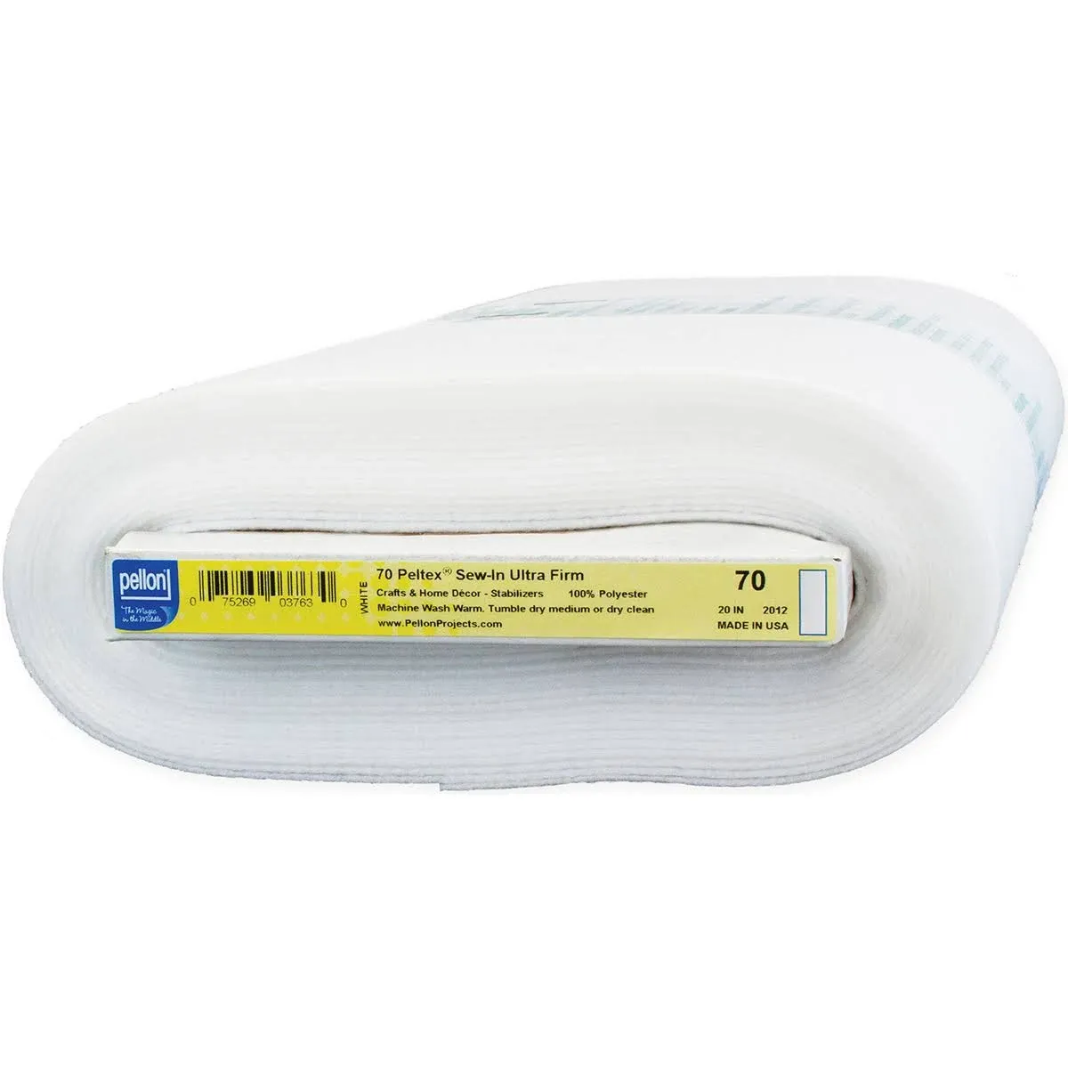 Pellon #70 Peltex Ultra-Firm Sew-In Stabilizer - White