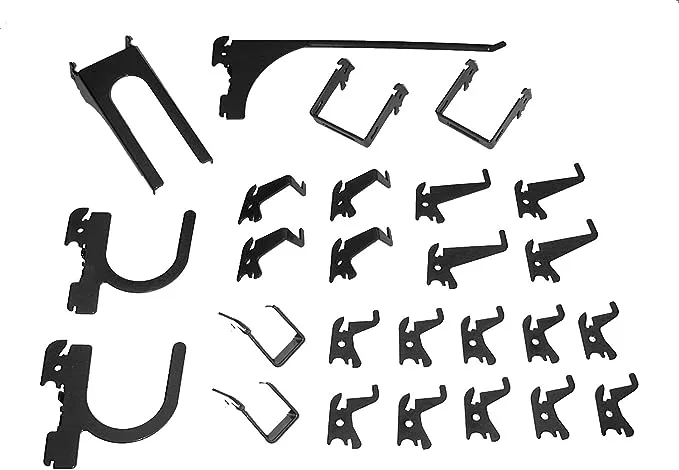 Wall Control 26-Piece Steel Pegboard Hook in Black (2-in W x 2-in H)Wall Control 26-Piece Steel Pegboard Hook in Black (2-in W x 2-in H)