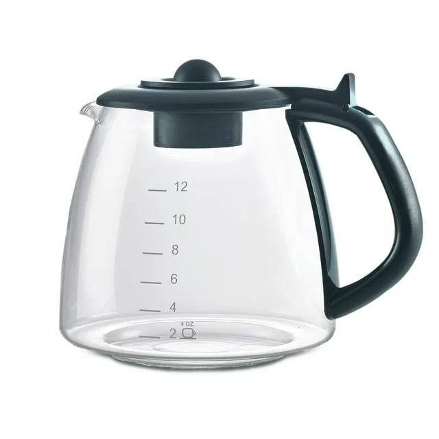 Medelco 12 Cup Millennium Style Carafe, Black GL312