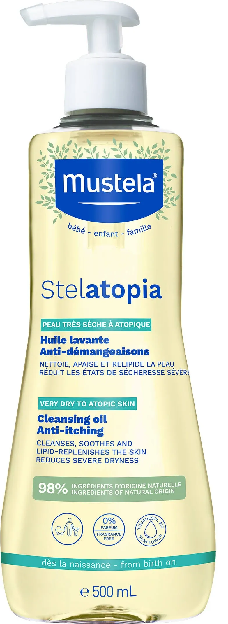 Mustela Stelatopia Cleansing Oil 500ml/16.9oz