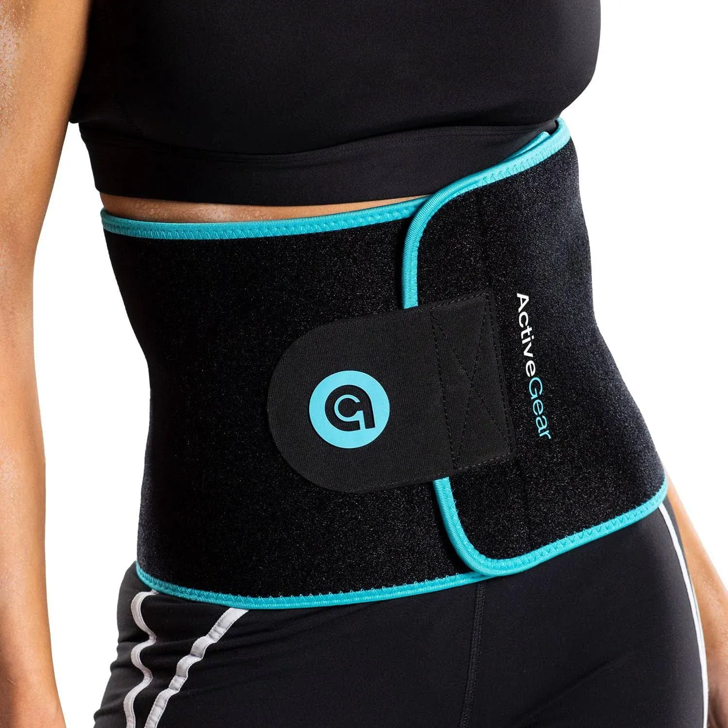 ActiveGear Premium Waist Trimmer & Trainer Belt for Men and Women - Sweat-Enhancing Slimming Wrap for Stomach, Adjustable Fit