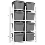 Rebrilliant Bin Warehouse 8 Tote Edition 32 Gallon Storage Rack