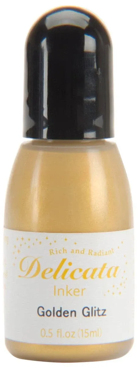 Delicata Pigment Ink Refill .5oz-Golden Glitz, RC000191