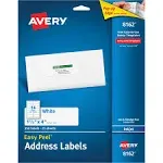 Avery Easy Peel Mailing Address Labels Inkjet 1 1/3 x 4 White 350/Pack 8162  | eBay