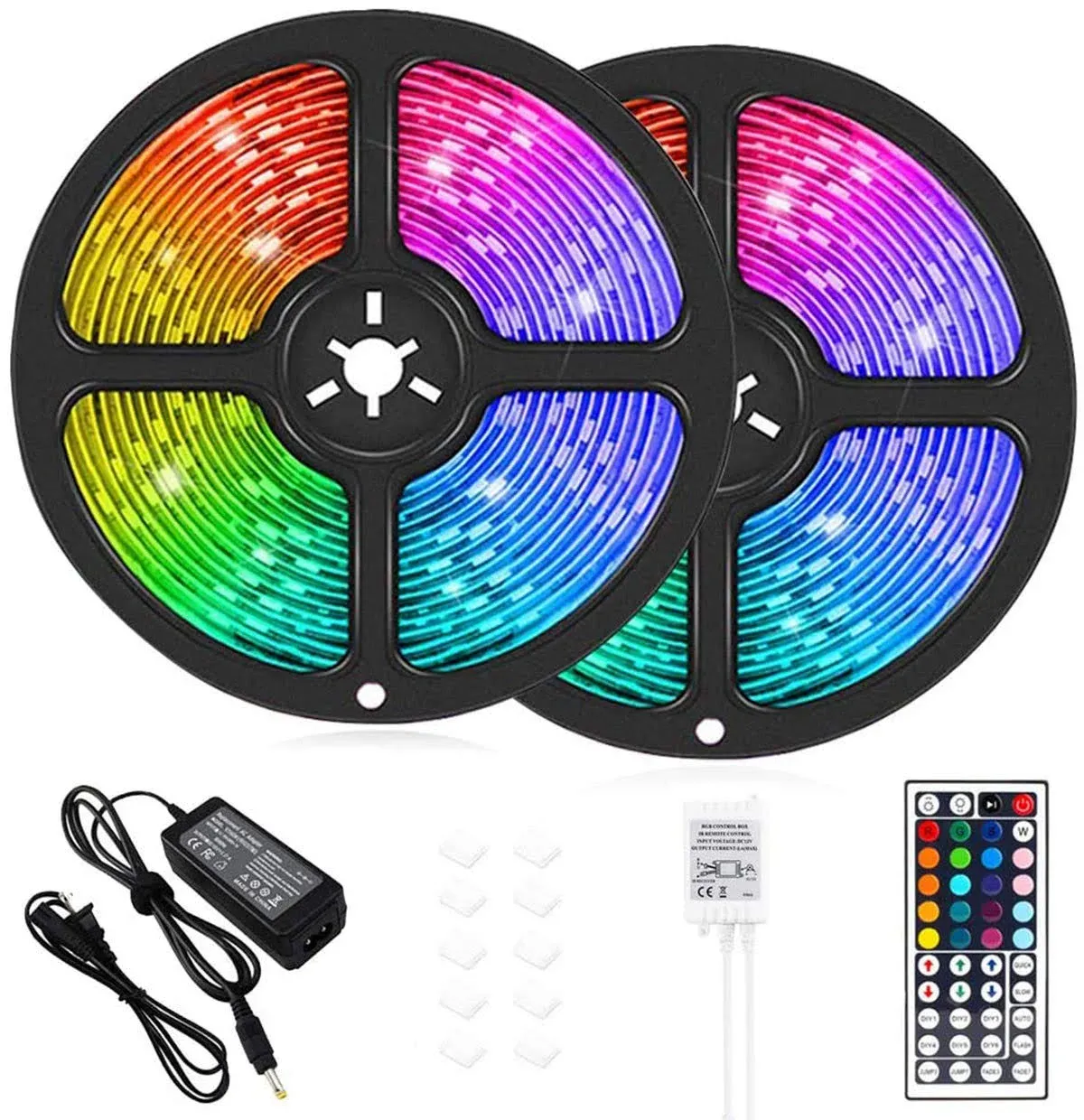 SENYERGIANT LED Strip Lights 32.8 ft RGB LED Light Strip 600 LED 5050 SMD IP65 Waterproof RGB Flexible Light Strip Kit with 44