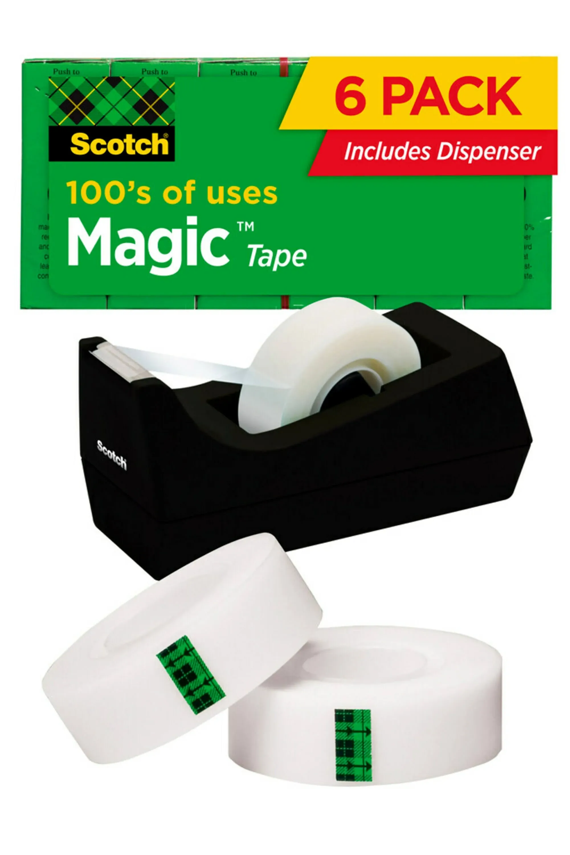 Scotch Magic Tape Desktop Dispenser Value Pack