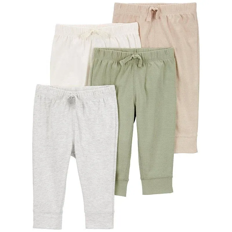 Carter's Baby Girls 4-Pack Pull-On Pants 3M Multi