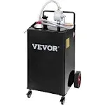 VEVOR 35 Gal Fuel Storage Tank with 4 Wheels Black