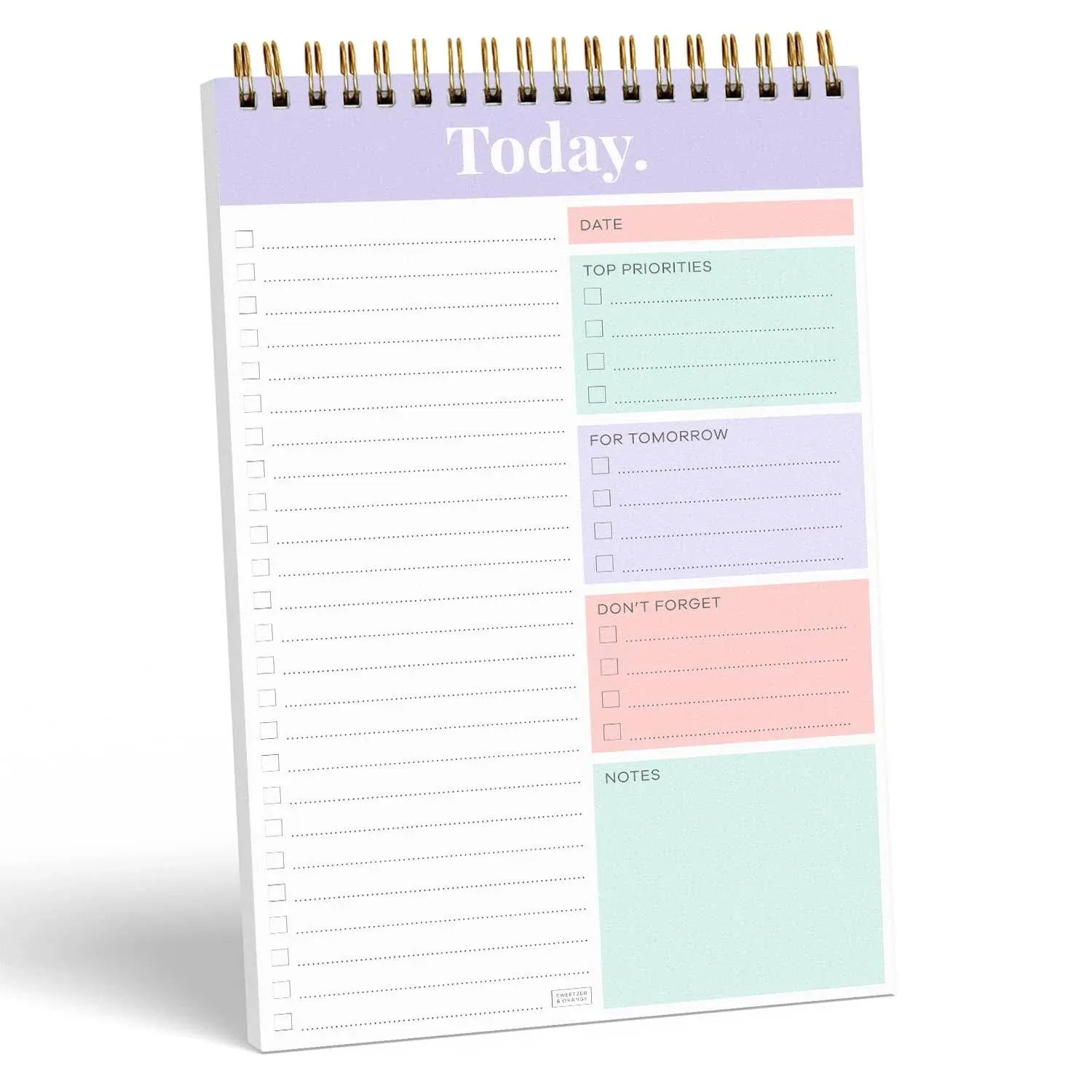 S&amp;O Daily Planner Notepad for Productivity, 52 Page Daily To Do Undated Plann...