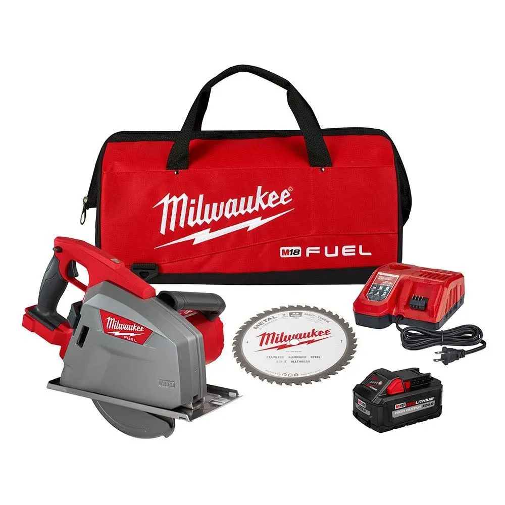 Milwaukee 2982-21 M18 FUEL Lithium-Ion Metal Cutting 8 in. Cordless Circular Saw Kit (8 Ah)