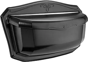 ARCHITECTURAL MAILBOXES 2541B-10 Villa Mailbox, Black, 2 Piece