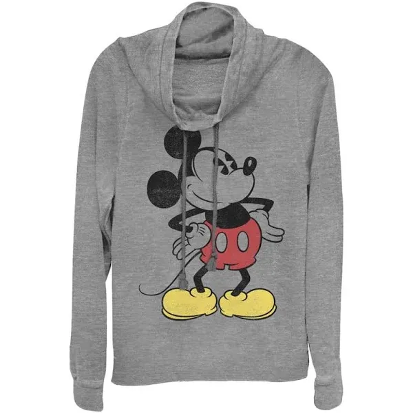 Disney Mickey Mouse Classic Vintage Mickey Cowlneck Long-Sleeve Girls Top | Hot Topic