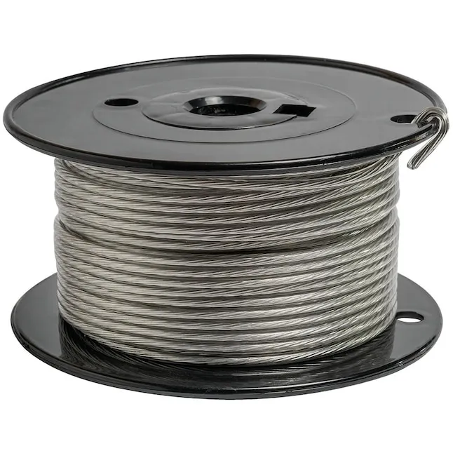 HangZ 70040 43lb #5 500ft Gallery Wire Stainless Steel Plastic-Coated