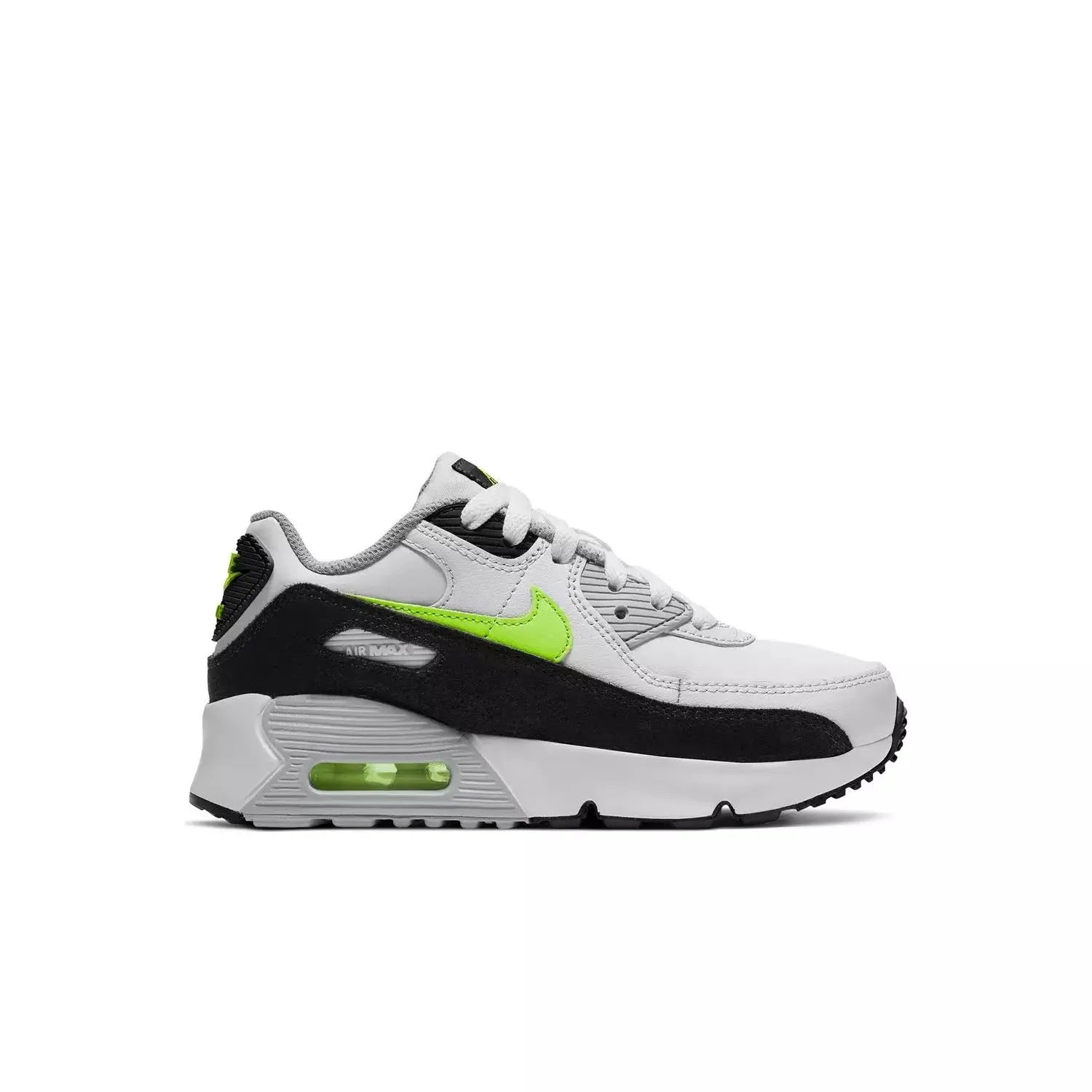 Nike Air Max 90 (PS) Little Kids&#039; Shoes White-Black-Ne<wbr/>utral Grey-Lime CD6867-109