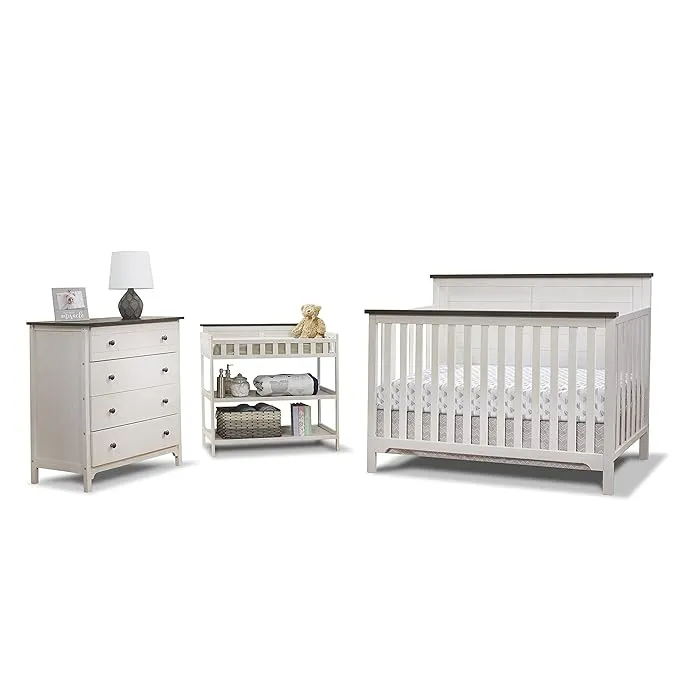 Sorelle Farmhouse Convertible Standard 3 - Piece Nursery Furniture Set