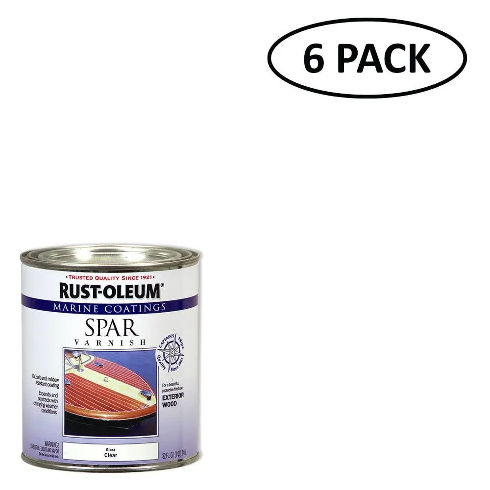 1 qt. Clear Gloss Spar Varnish Coatings (6-pack)