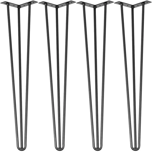 BENTISM Hairpin Table Legs 26inch,Set of 4 DIY Desk Table Legs 3 Rods Heavy Duty