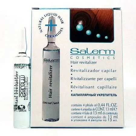 Salerm Hair Revitalizer 4 Vials x 0.44 oz  w/Free Nail File