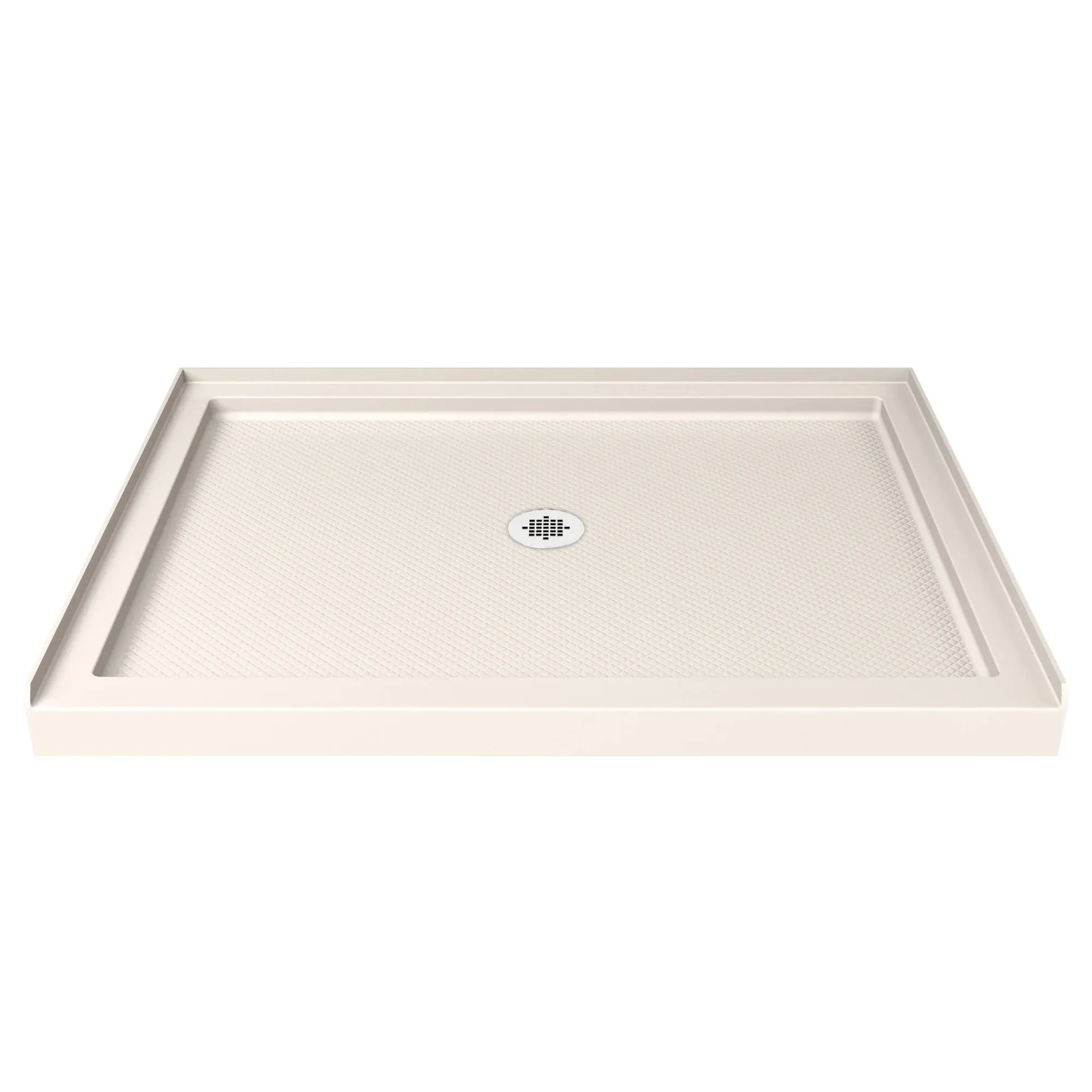 DreamLine DLT-1136480-22 SlimLine 36 in. D x 48 in. W x 2 3/4 in. H Center Drain Single Threshold Shower Base in Biscuit