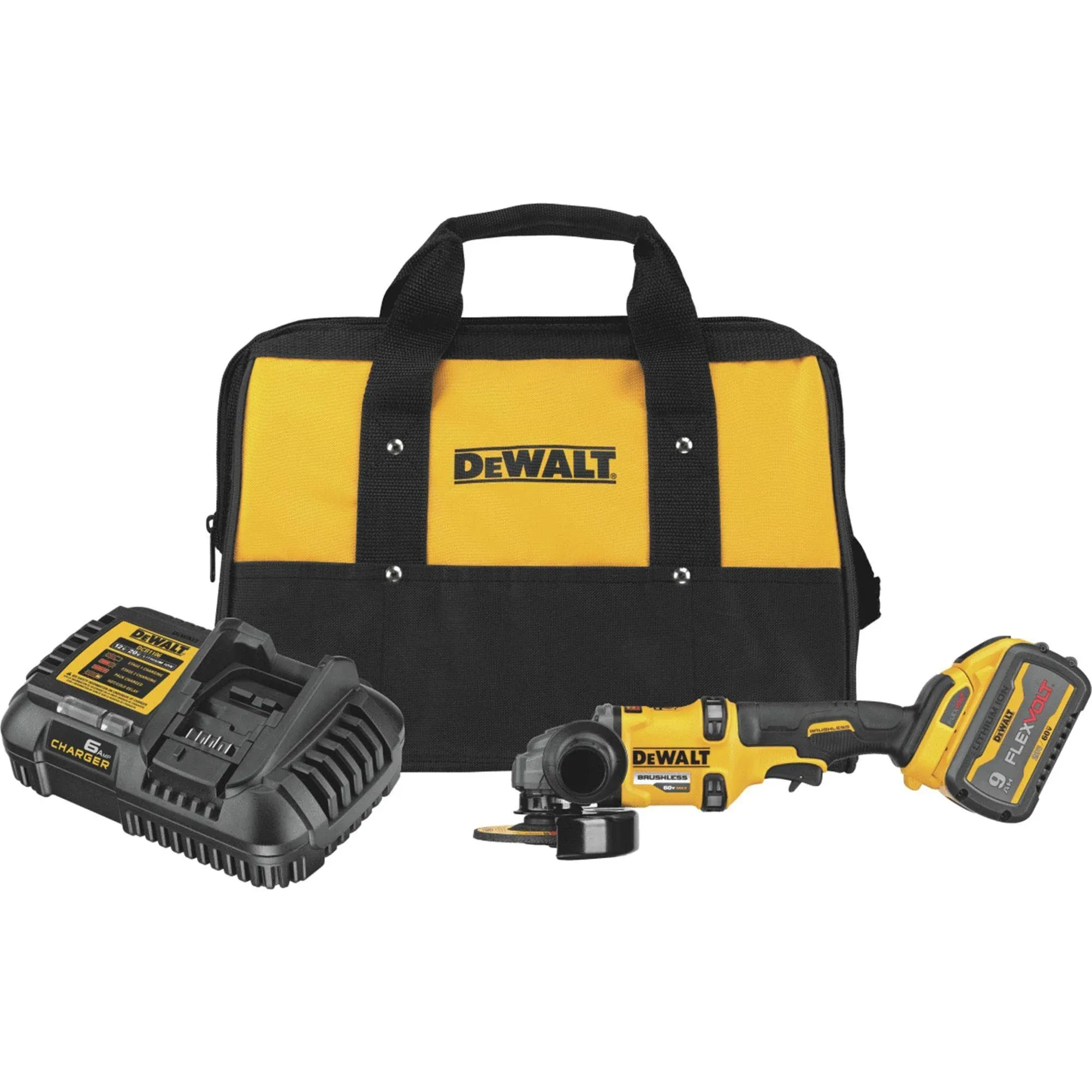 DeWalt DCG418X1 FLEXVOLT Max 4-1/2" - 6" 60V Brushless Cordless Grinder with Kickback Brake Kit