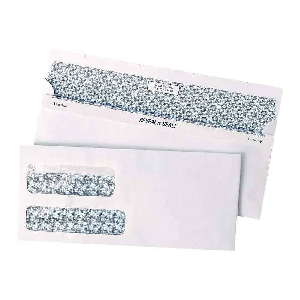 Staples Reveal-N-Seal Security Tinted #9 Business Envelopes 3 7/8&#034; x 8 7/8&#034;