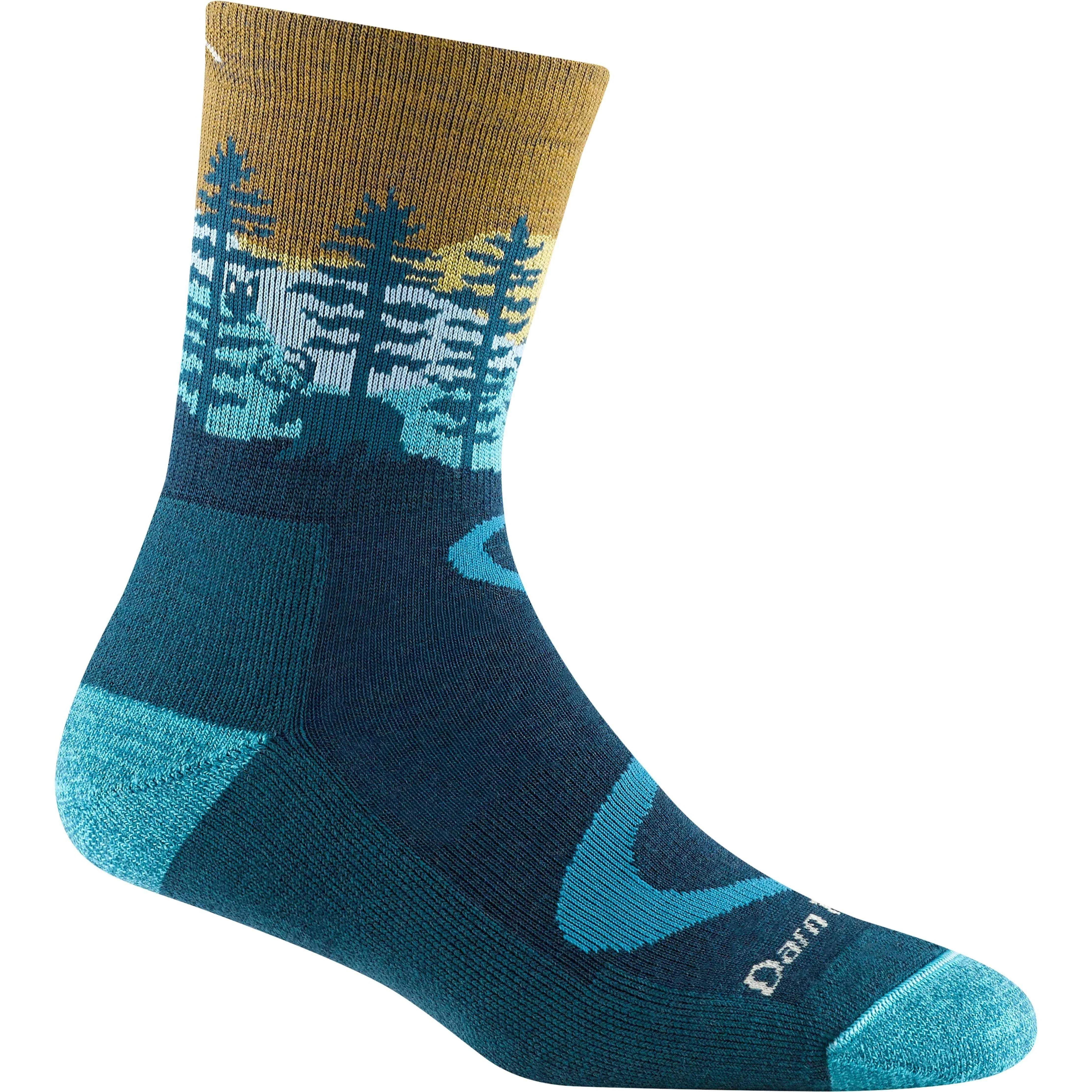 Darn Tough Northwoods Micro Crew Midweight Cushion Sock - Women's Dark Teal, M