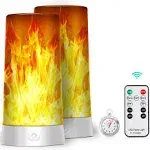 Led Flame Lights Battery Operated Flameless Candles Flickering Fake Fire Lamps W